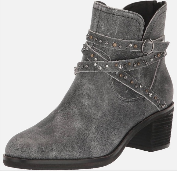 Lucky Brand Charcoal Studded Ankle Booties - Picture 3 of 8